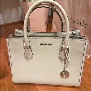 Michael Kors Cream Satchel Bag